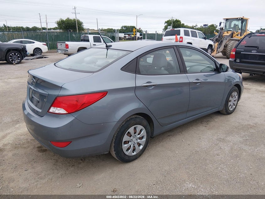 2017 Hyundai Accent VIN KMHCT4AE7HU381318 IAAI salvage auction — UNKNOWN, Salvage (Kansas), sold $25 on 2026-07-24 (photo 4)
