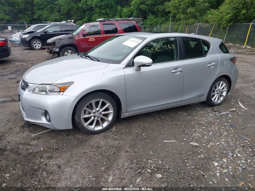 2011 Lexus Ct VIN JTHKD5BH0B2005444 IAAI salvage auction — WATER/FLOOD, Clear (Massachusetts), sold $2,350 on 2026-07-19 (photo 2)