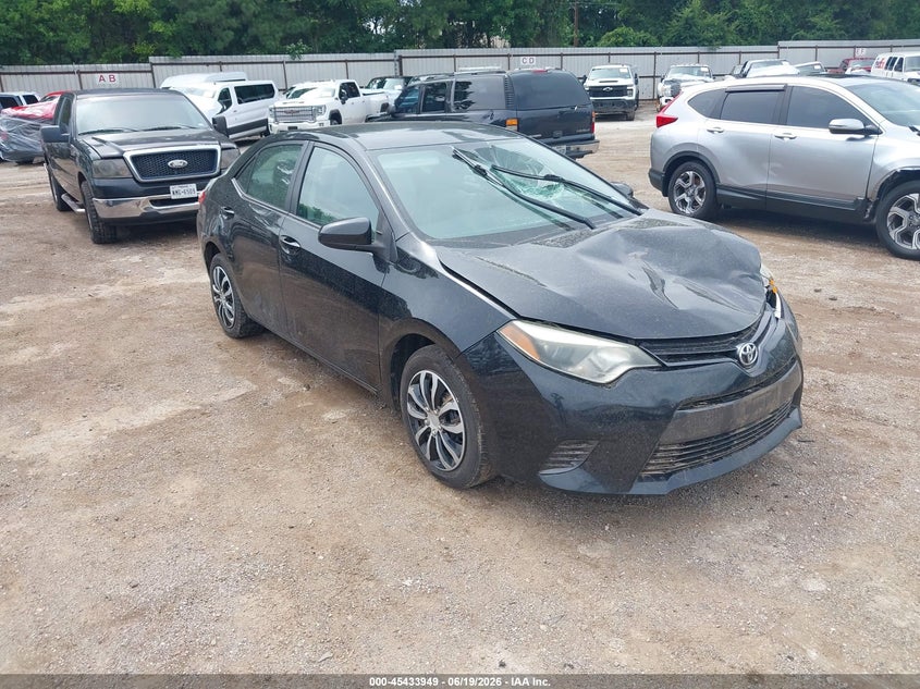 2016 Toyota Corolla VIN 5YFBURHE4GP469450 IAAI salvage auction — FRONT END, Original (Texas), sold $3,500 on 2026-07-30 (photo 1)