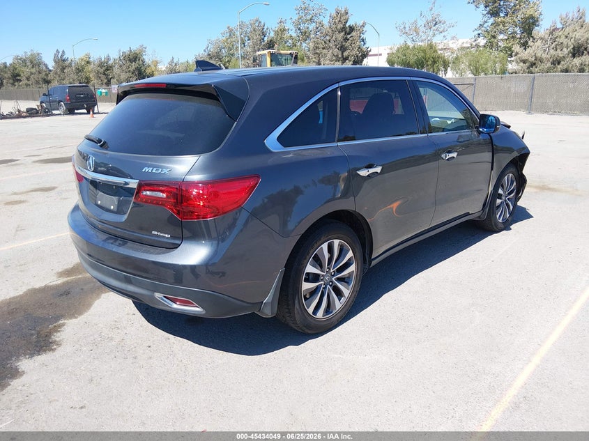 2016 Acura Mdx VIN 5FRYD4H46GB056685 IAAI salvage auction — FRONT END, Salvage Title, sold $3,500 on 2026-07-19 (photo 4)