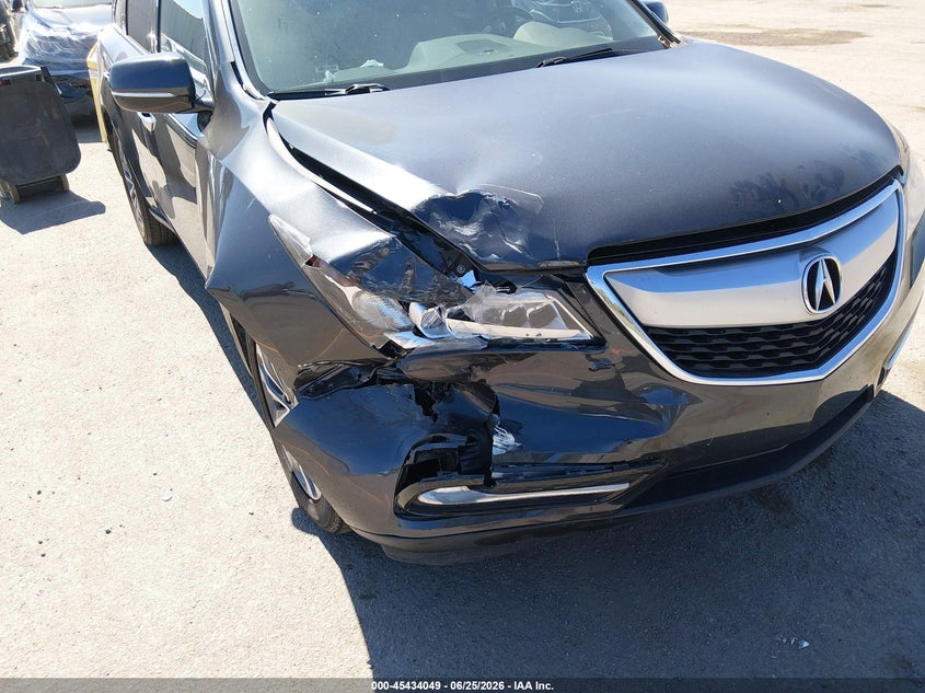 2016 Acura Mdx VIN 5FRYD4H46GB056685 IAAI salvage auction — FRONT END, Salvage Title, sold $3,500 on 2026-07-19 (photo 6)