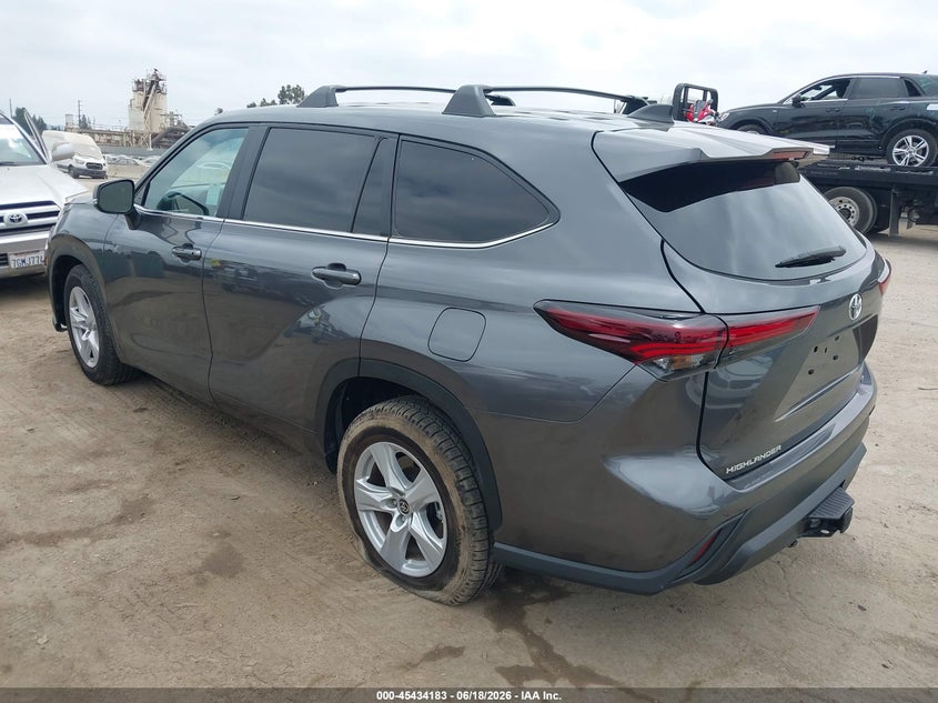 2024 Toyota Highlander VIN 5TDKDRAH4RS529757 IAAI salvage auction — RIGHT FRONT, Salvage (California), sold $14,050 on 2026-07-22 (photo 3)