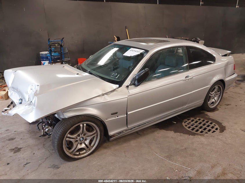 2002 BMW 3er VIN WBABN53442JU39315 IAAI salvage auction — FRONT & REAR, Mv-907A (New York), sold $450 on 2026-08-04 (photo 2)