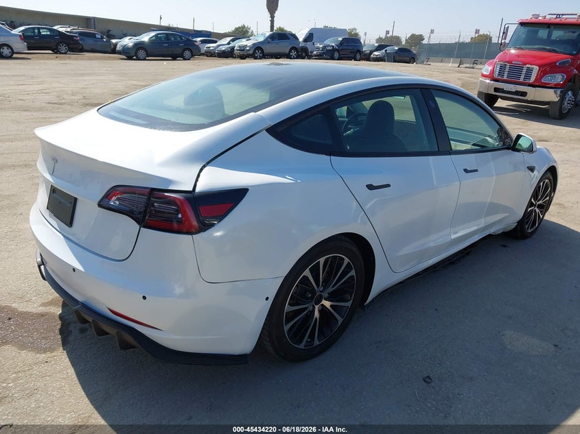 2023 Tesla Model 3 VIN 5YJ3E1EA7PF550703 IAAI salvage auction — FRONT END, Salvage (California), sold $9,500 on 2026-07-29 (photo 4)