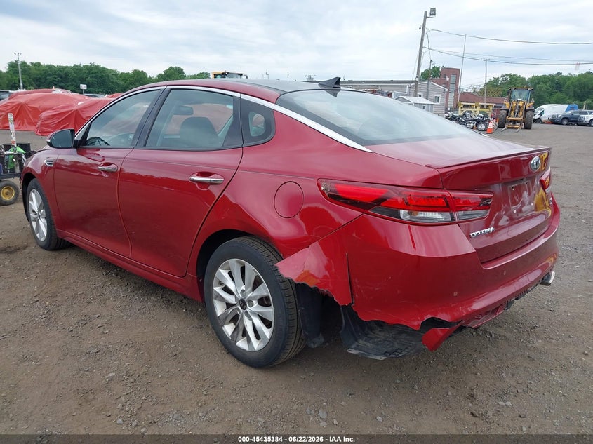 2018 Kia Optima VIN 5XXGT4L3XJG199058 IAAI salvage auction — REAR END, Salvage (Idaho), sold $2,100 on 2026-07-15 (photo 6)