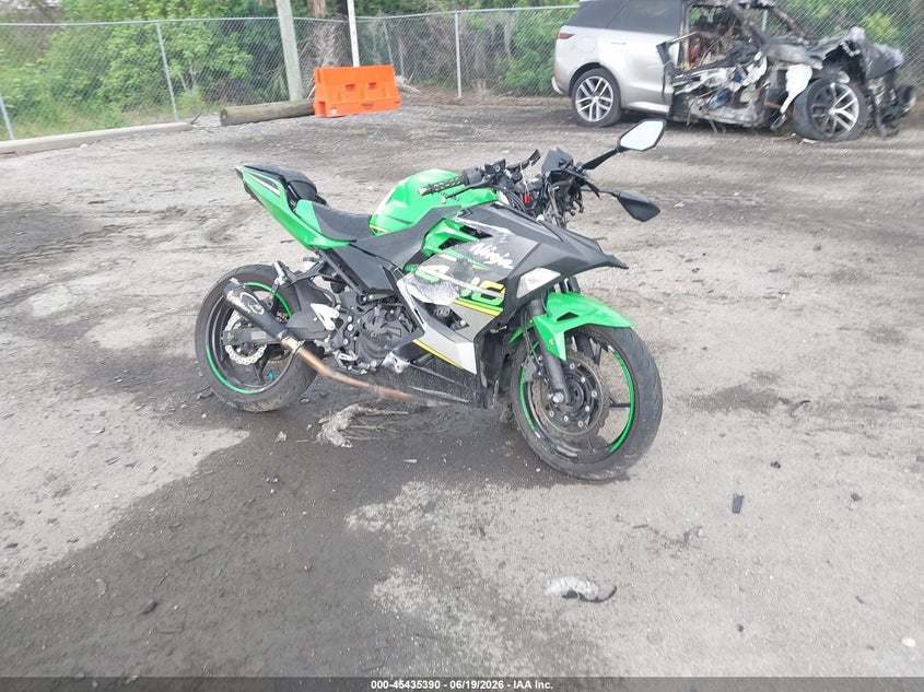 2018 Kawasaki Ex VIN JKAEXKG14JDA11134 IAAI salvage auction — FRONT END, Rebuildable (Florida), sold $725 on 2026-07-08 (photo 1)