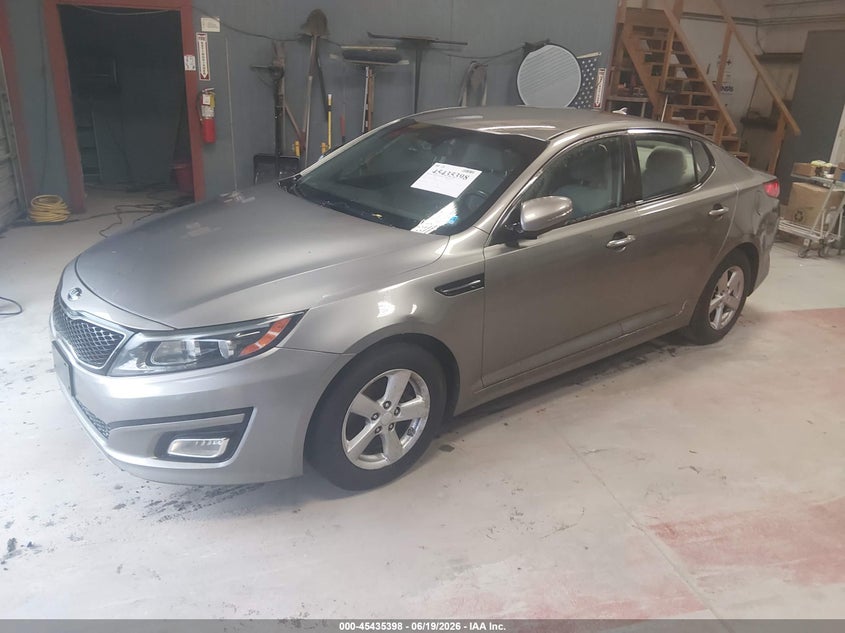 2015 Kia Optima VIN 5XXGM4A74FG516021 IAAI salvage auction — NORMAL WEAR, Clear (Virginia), sold $725 on 2026-07-21 (photo 2)