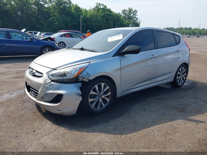 2015 Hyundai Accent VIN KMHCU5AE0FU220180 IAAI salvage auction — SIDE, Salvage - Greater Than 75% (Maryland), sold $500 on 2026-07-09 (photo 2)