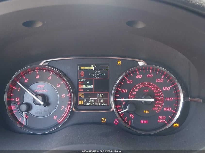 2016 Subaru Wrx sti VIN JF1VA2Z65G9811875 IAAI salvage auction — LEFT SIDE, Salvage (California), sold $8,200 on 2026-07-21 (photo 7)