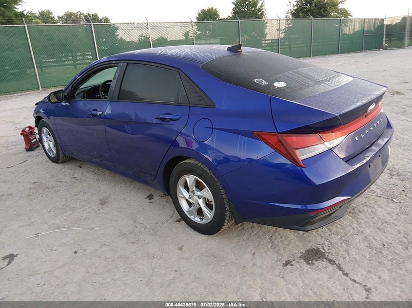 2021 Hyundai Elantra VIN KMHLL4AG4MU213714 IAAI salvage auction — FRONT END, Salvage Title, sold $2,150 on 2026-07-24 (photo 3)