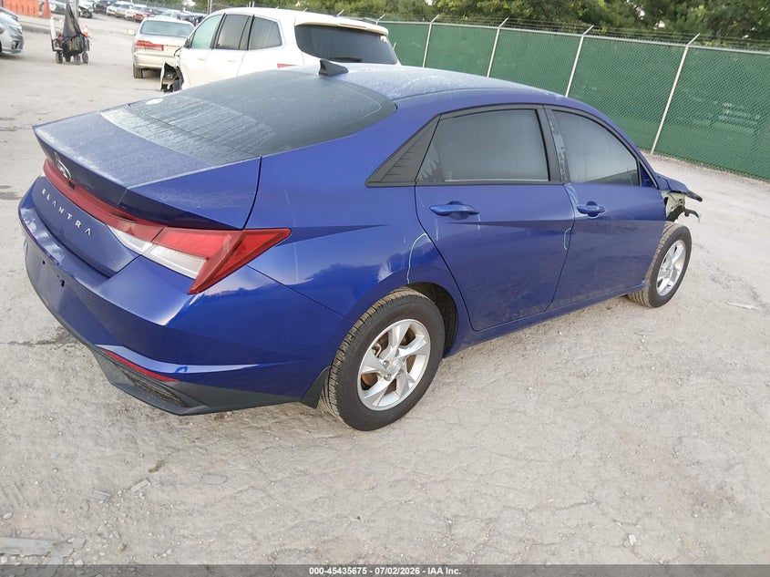 2021 Hyundai Elantra VIN KMHLL4AG4MU213714 IAAI salvage auction — FRONT END, Salvage Title, sold $2,150 on 2026-07-24 (photo 4)