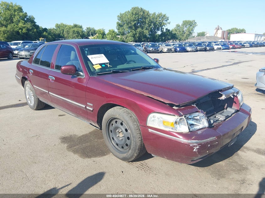 2009 Mercury Grand marquis VIN 2MEHM75V19X625198 IAAI salvage auction — FRONT END, Salvage (Missouri), sold $975 on 2026-07-22 (photo 1)