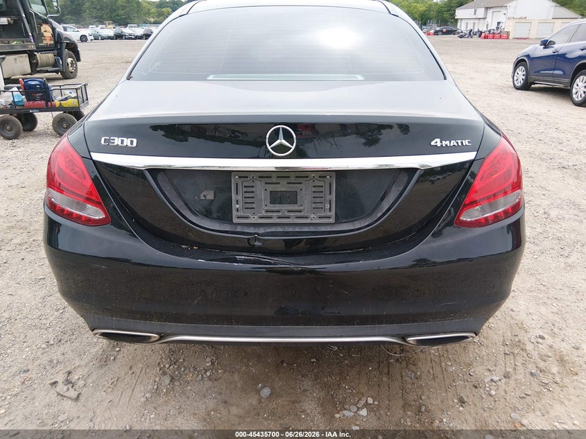 2017 Mercedes-benz C-klasse VIN WDDWF4KBXHR235680 IAAI salvage auction — FRONT & REAR, Salvage (Pennsylvania), sold $4,600 on 2026-07-28 (photo 6)