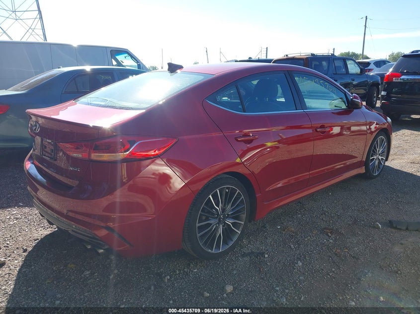 2018 Hyundai Elantra VIN KMHD04LB9JU530236 IAAI salvage auction — NORMAL WEAR, Clear (Indiana), sold $3,425 on 2026-07-15 (photo 4)