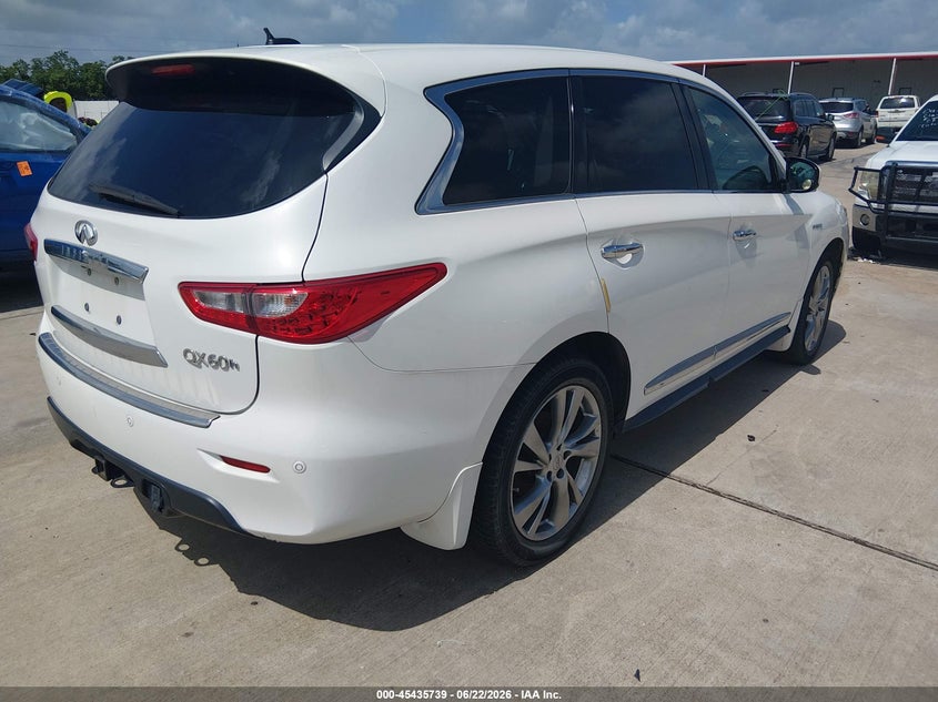 2014 Infiniti Qx60 VIN 5N1CL0MN8EC514058 IAAI salvage auction — NORMAL WEAR, Original (Texas), sold $1,975 on 2026-07-31 (photo 4)
