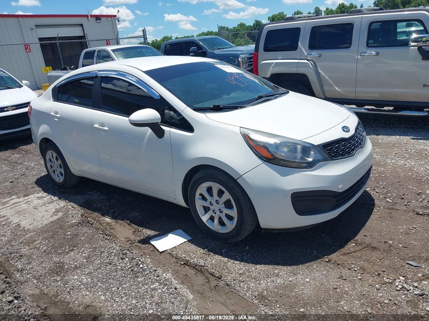 2015 Kia Rio VIN KNADM4A3XF6454250 IAAI salvage auction — LEFT FRONT, Salvage (Idaho), sold $525 on 2026-07-29 (photo 1)