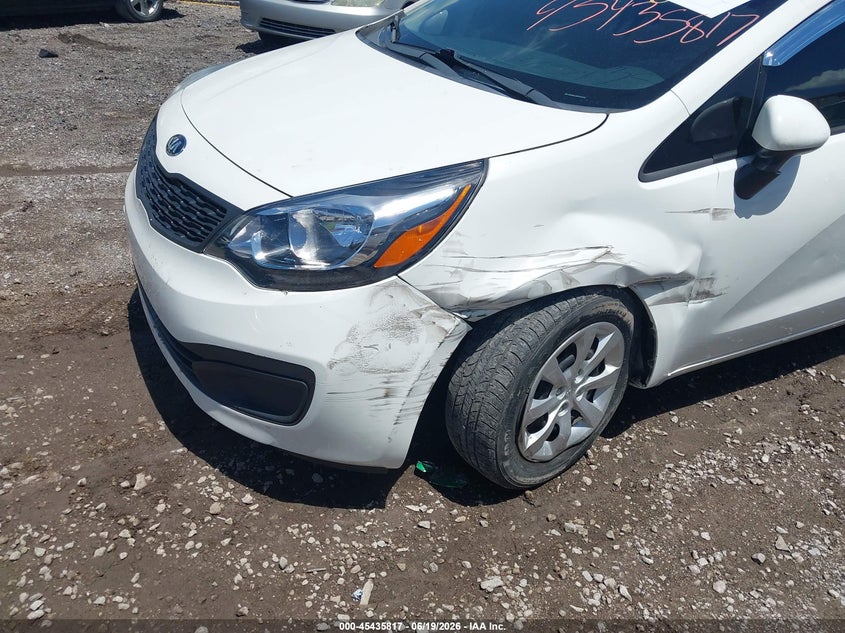 2015 Kia Rio VIN KNADM4A3XF6454250 IAAI salvage auction — LEFT FRONT, Salvage (Idaho), sold $525 on 2026-07-29 (photo 6)