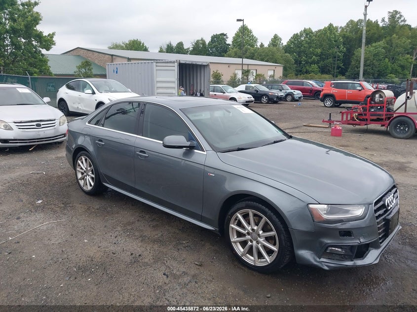 2014 Audi A4 VIN WAUFFAFL8EN040995 IAAI salvage auction — FRONT END, Clear (Virginia), sold $825 on 2026-07-20 (photo 1)