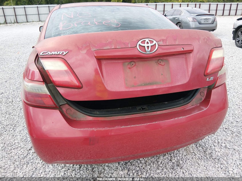 2007 Toyota Camry VIN 4T1BE46KX7U179785 IAAI salvage auction — REAR END, Nrc Lienholder Repossession Paperwork (Alabama), sold $250 on 2026-07-20 (photo 6)