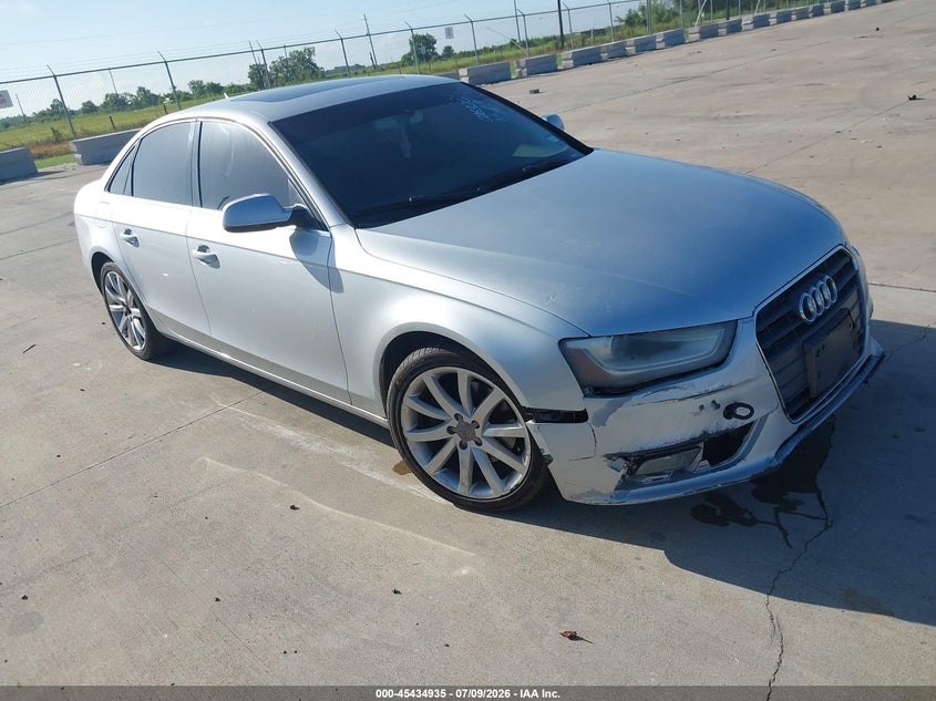 2013 Audi A4 VIN WAUFFAFL6DN006326 IAAI salvage auction — REPOSSESSION, Nrc Lienholder Repossession Paperwork (Texas), sold $375 on 2026-07-24 (photo 1)