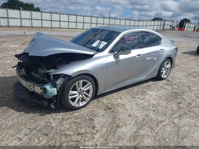 2021 Lexus Is VIN JTHAA1D23M5109496 IAAI salvage auction — FRONT END, Salvage Title, sold $5,100 on 2026-07-23 (photo 2)