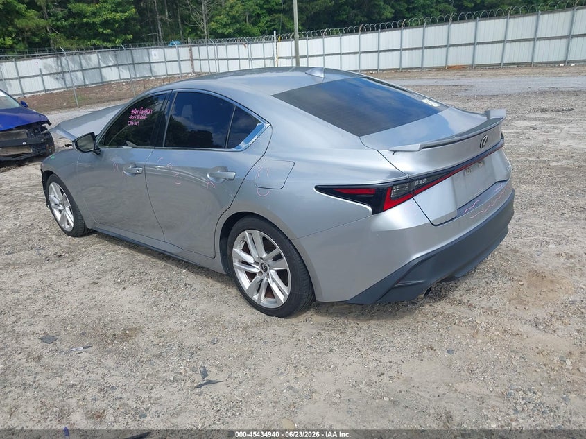 2021 Lexus Is VIN JTHAA1D23M5109496 IAAI salvage auction — FRONT END, Salvage Title, sold $5,100 on 2026-07-23 (photo 3)