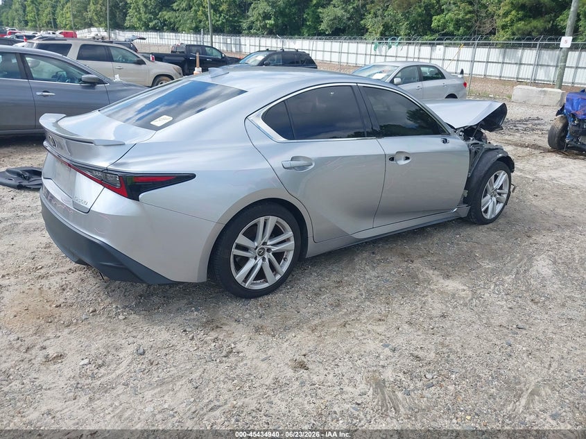2021 Lexus Is VIN JTHAA1D23M5109496 IAAI salvage auction — FRONT END, Salvage Title, sold $5,100 on 2026-07-23 (photo 4)