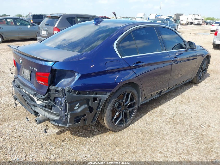 2016 BMW 3er VIN WBA8B7G5XGNT95838 IAAI salvage auction — FRONT & REAR, Original (Texas), sold $7,400 on 2026-08-20 (photo 4)