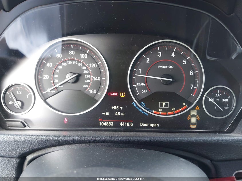 2016 BMW 3er VIN WBA8B7G5XGNT95838 IAAI salvage auction — FRONT & REAR, Original (Texas), sold $7,400 on 2026-08-20 (photo 7)