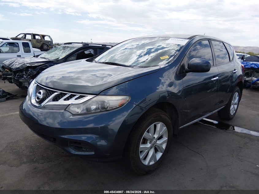 2014 Nissan Murano VIN JN8AZ1MU9EW414335 IAAI salvage auction — RIGHT FRONT, Salvage (Arizona), sold $875 on 2026-07-21 (photo 2)
