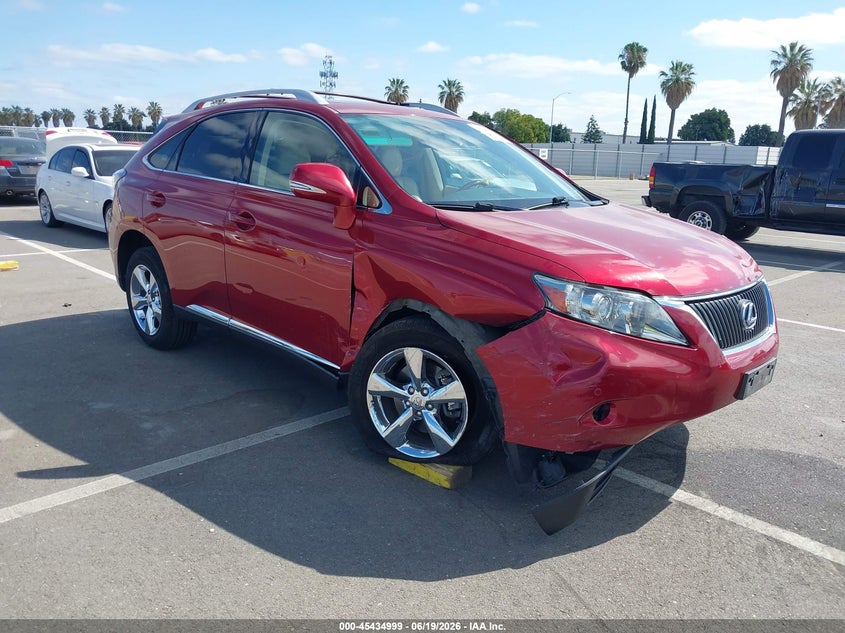 2012 Lexus Rx VIN JTJZK1BA0C2006139 IAAI salvage auction — RIGHT FRONT, Salvage (California), sold $4,075 on 2026-07-14 (photo 1)