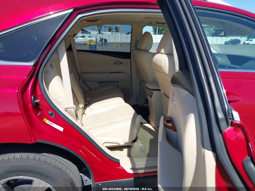 2012 Lexus Rx VIN JTJZK1BA0C2006139 IAAI salvage auction — RIGHT FRONT, Salvage (California), sold $4,075 on 2026-07-14 (photo 8)