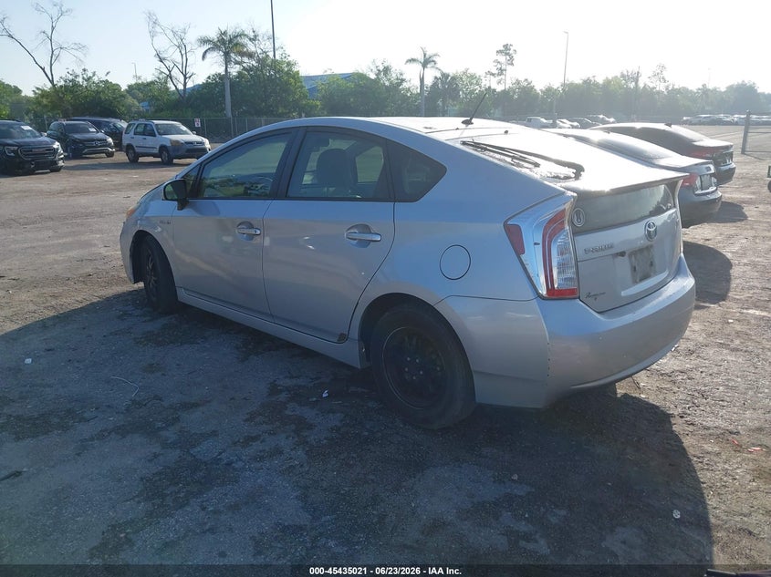 2014 Toyota Prius VIN JTDKN3DU5E0393350 IAAI salvage auction — RIGHT FRONT, Rebuildable (Florida), sold $1,675 on 2026-07-13 (photo 3)