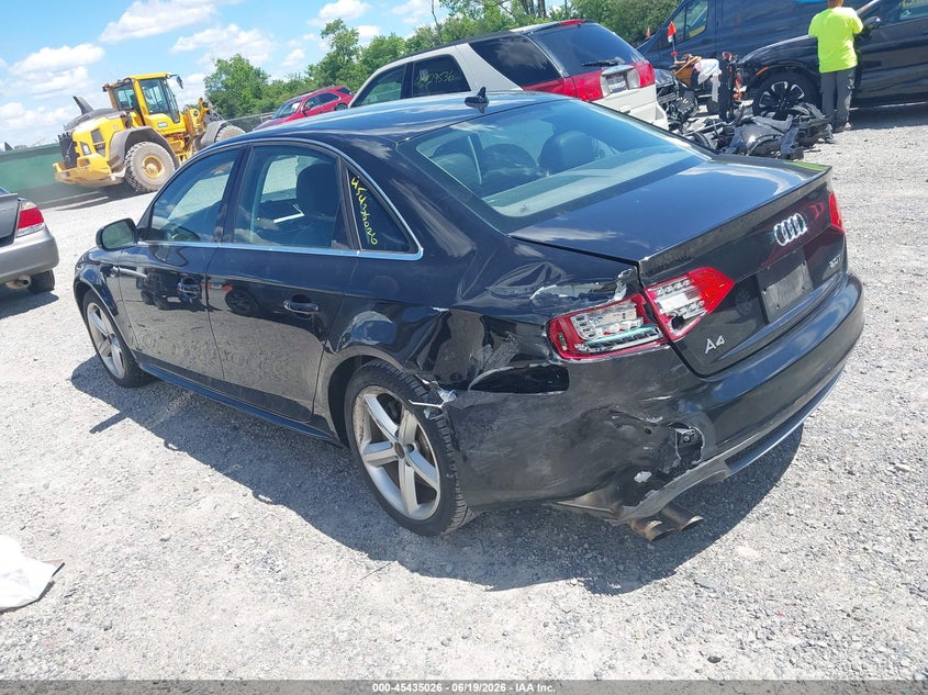 2012 Audi A4 VIN WAUEFAFL9CA115784 IAAI salvage auction — LEFT REAR, Salvage (Ohio), sold $1,000 on 2026-07-14 (photo 3)