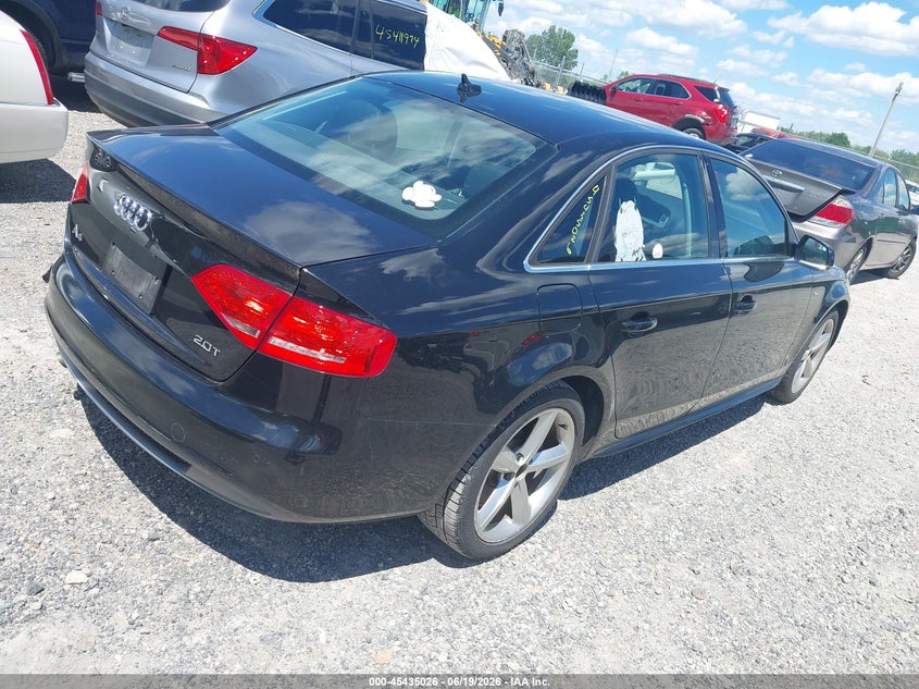 2012 Audi A4 VIN WAUEFAFL9CA115784 IAAI salvage auction — LEFT REAR, Salvage (Ohio), sold $1,000 on 2026-07-14 (photo 4)