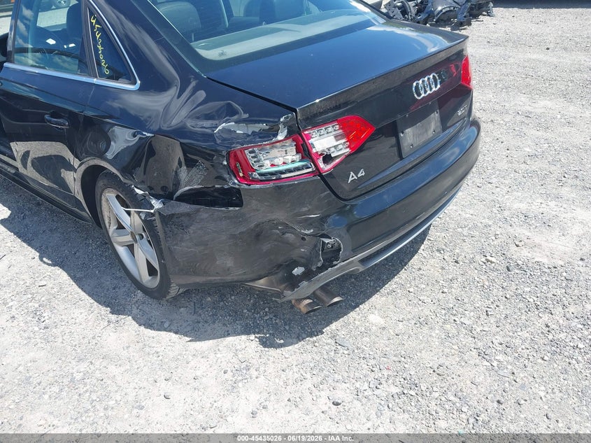 2012 Audi A4 VIN WAUEFAFL9CA115784 IAAI salvage auction — LEFT REAR, Salvage (Ohio), sold $1,000 on 2026-07-14 (photo 6)