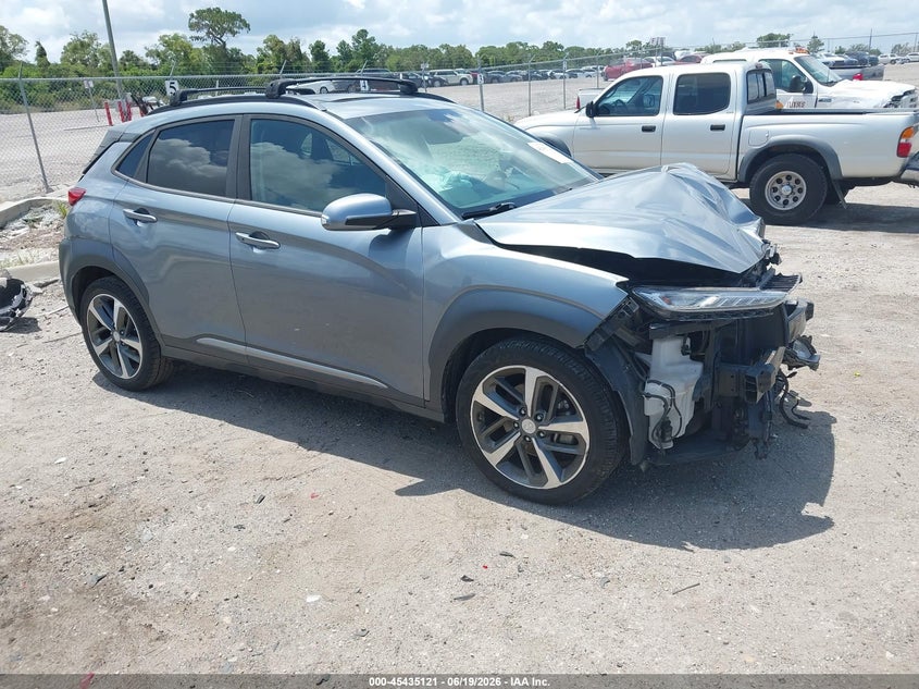 2020 Hyundai Kona VIN KM8K33A53LU398213 IAAI salvage auction — FRONT END, Certificate Of Destruction (Florida), sold $3,375 on 2026-07-09 (photo 1)