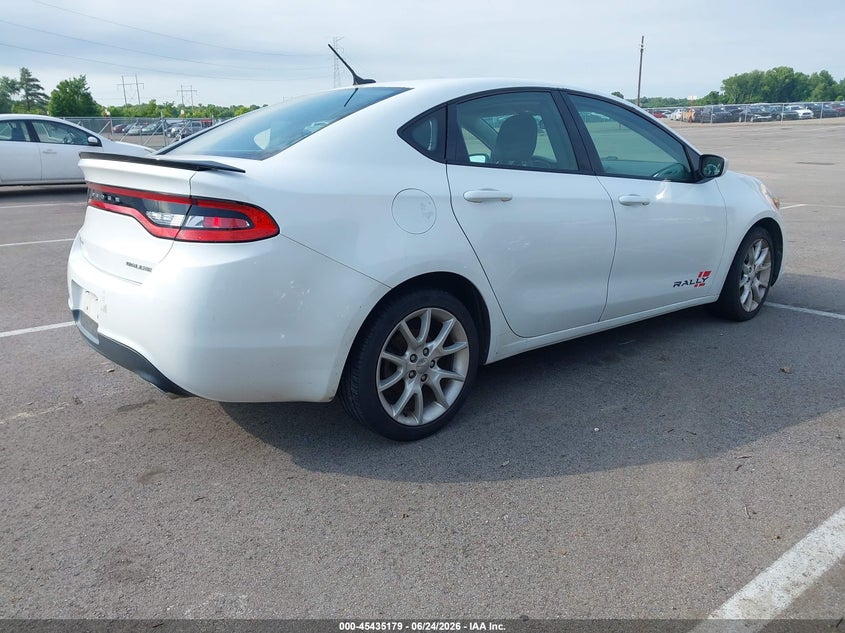 2013 Dodge Dart VIN 1C3CDFBA7DD103896 IAAI salvage auction — NORMAL WEAR, Clear (Tennessee), sold $950 on 2026-08-01 (photo 4)