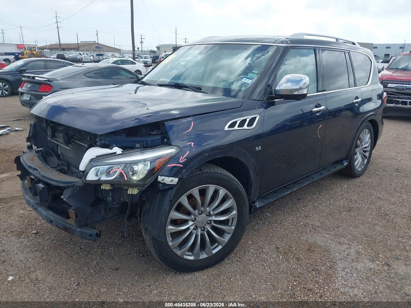 2015 Infiniti Qx80 VIN JN8AZ2NC0F9371242 IAAI salvage auction — FRONT END, Original (Texas), sold $3,200 on 2026-07-29 (photo 2)