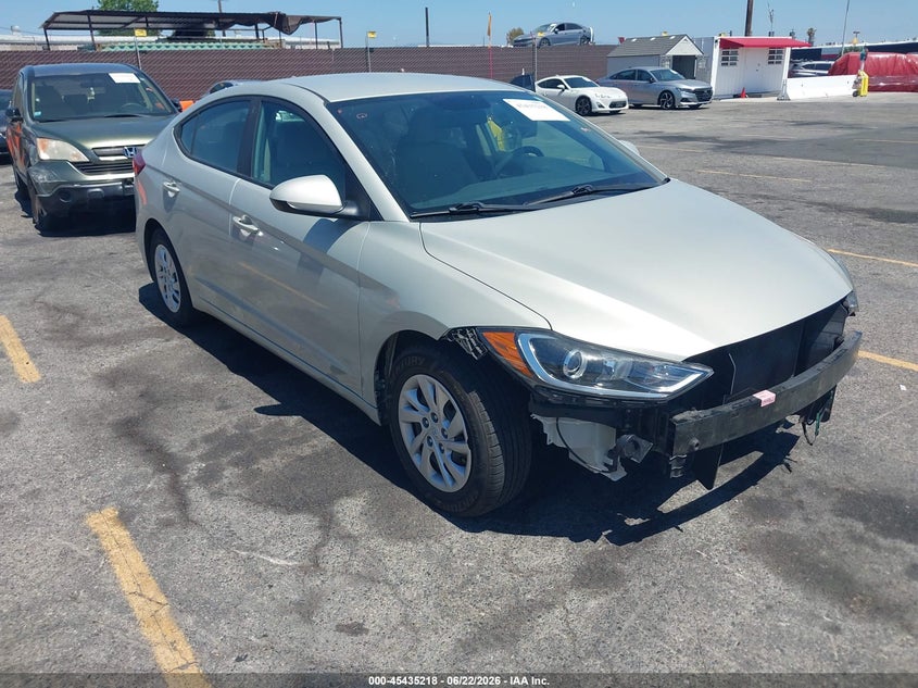 2017 Hyundai Elantra VIN KMHD74LFXHU398595 IAAI salvage auction — FRONT END, Salvage (California), sold $2,000 on 2026-07-06 (photo 1)