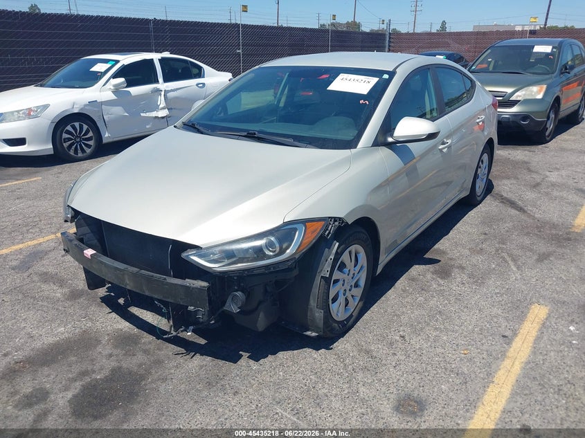 2017 Hyundai Elantra VIN KMHD74LFXHU398595 IAAI salvage auction — FRONT END, Salvage (California), sold $2,000 on 2026-07-06 (photo 2)