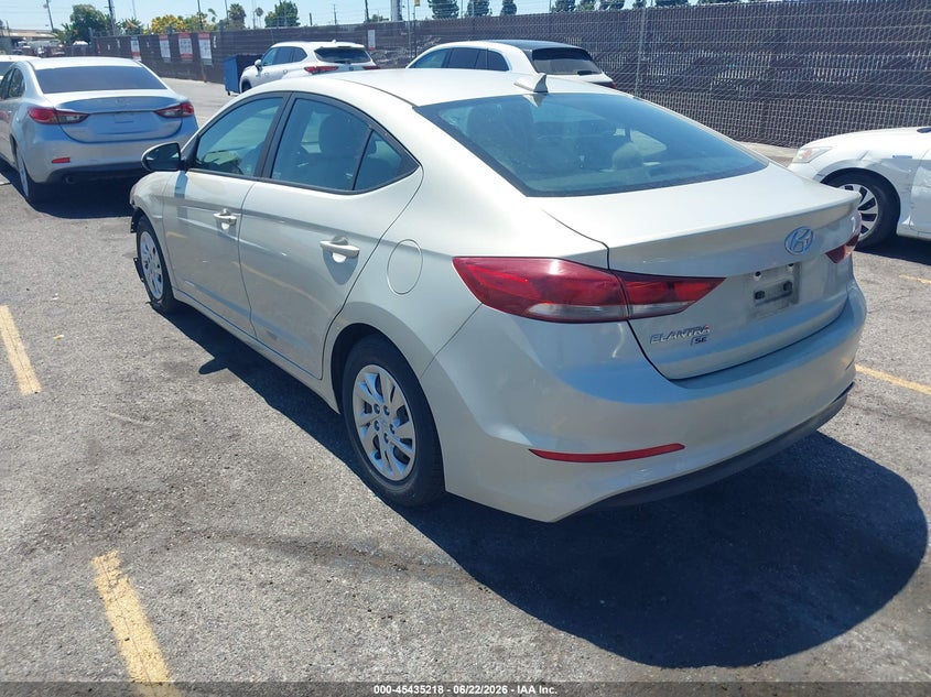 2017 Hyundai Elantra VIN KMHD74LFXHU398595 IAAI salvage auction — FRONT END, Salvage (California), sold $2,000 on 2026-07-06 (photo 3)