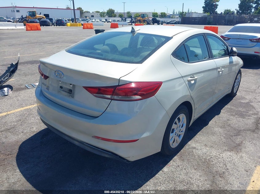 2017 Hyundai Elantra VIN KMHD74LFXHU398595 IAAI salvage auction — FRONT END, Salvage (California), sold $2,000 on 2026-07-06 (photo 4)