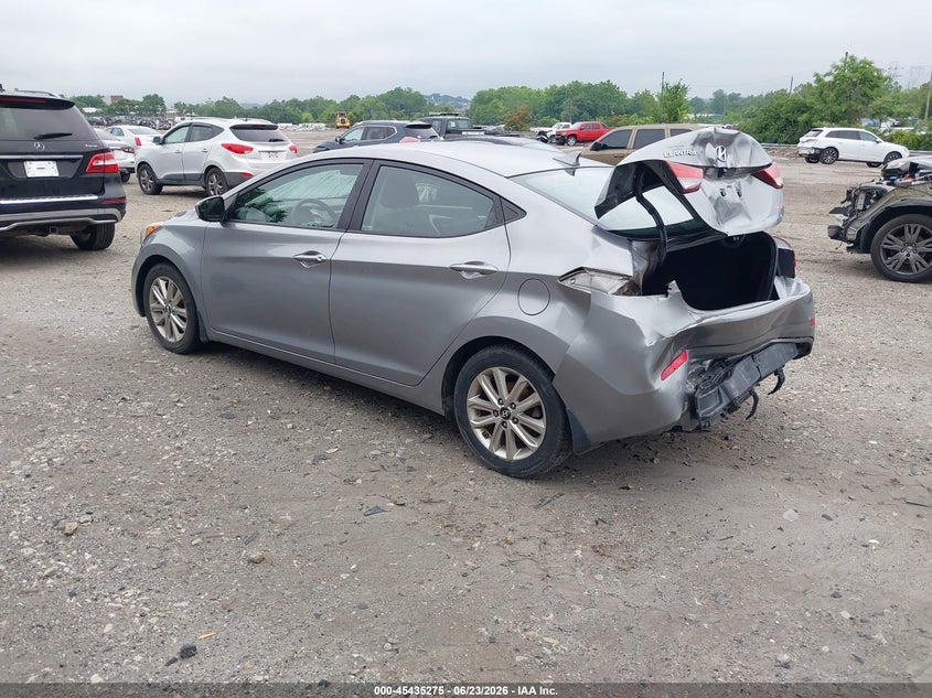 2014 Hyundai Elantra VIN KMHDH4AE6EU118660 IAAI salvage auction — REAR END, Salvage (Pennsylvania), sold $525 on 2026-07-10 (photo 3)