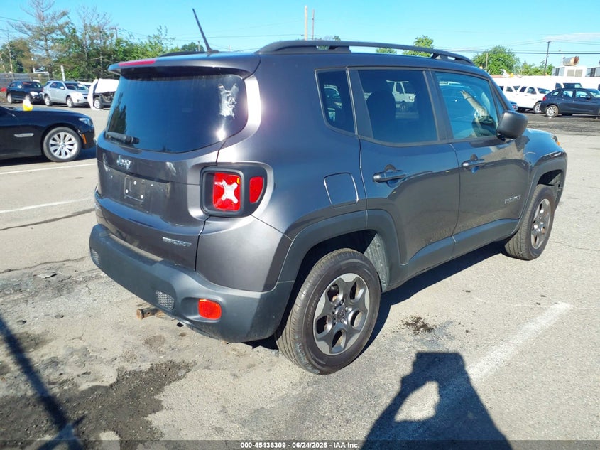 2016 Jeep Renegade VIN ZACCJBAT9GPD78952 IAAI salvage auction — FRONT END, Clear (New Jersey), sold $1,375 on 2026-07-29 (photo 4)