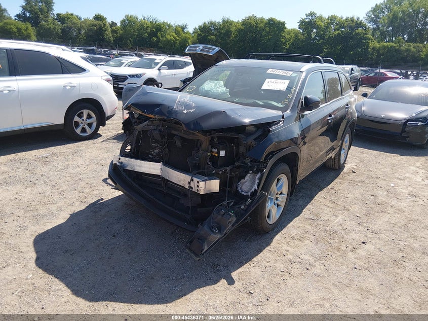2015 Toyota Highlander VIN 5TDDKRFH4FS223743 IAAI salvage auction — FRONT END, Salvage Title, sold $2,050 on 2026-07-29 (photo 2)