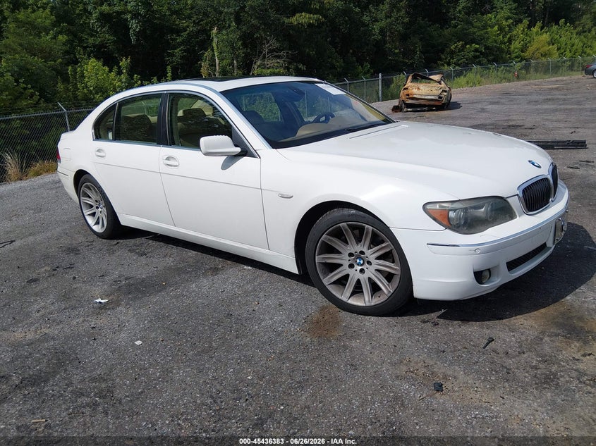 2006 BMW 7 series VIN WBAHN83516DT62671 IAAI salvage auction — LEFT SIDE, Salvage (Mississippi), sold $425 on 2026-07-15 (photo 1)