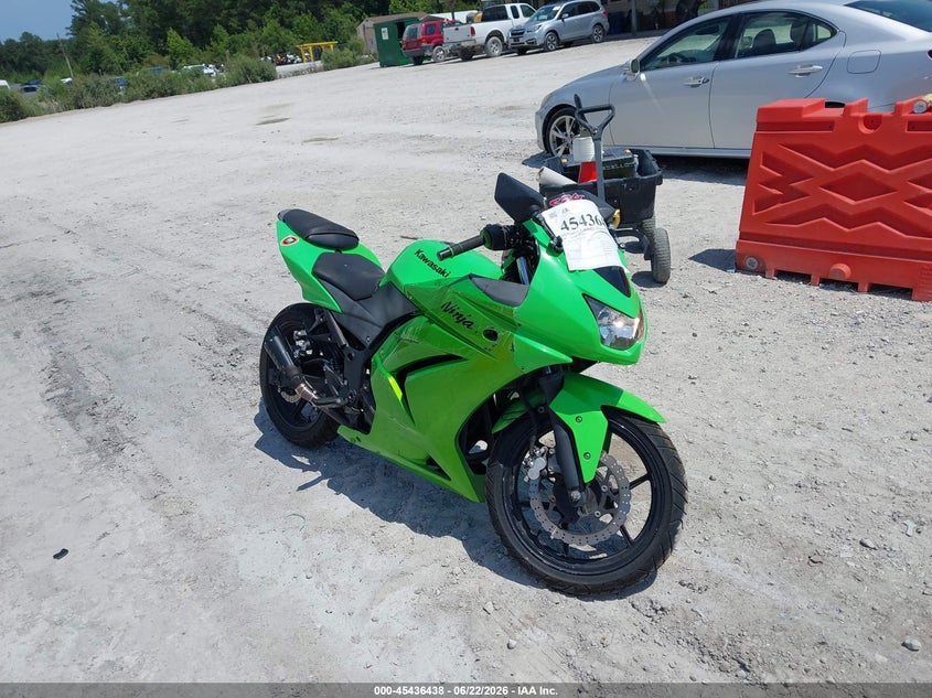 2008 Kawasaki Ex250 VIN JKAEXMJ118DA09405 IAAI salvage auction — SIDE, Salvage (North Carolina), sold $25 on 2026-07-21 (photo 1)