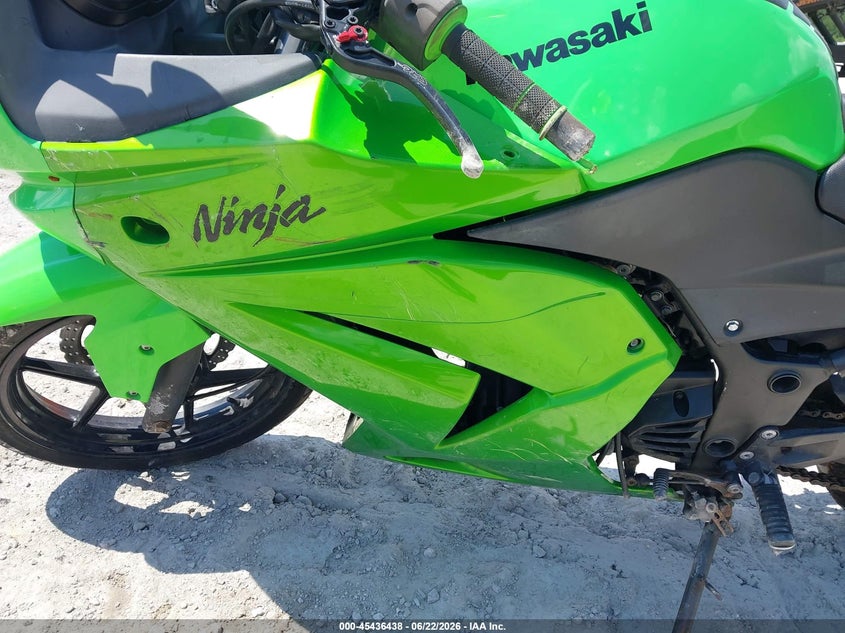 2008 Kawasaki Ex250 VIN JKAEXMJ118DA09405 IAAI salvage auction — SIDE, Salvage (North Carolina), sold $25 on 2026-07-21 (photo 9)