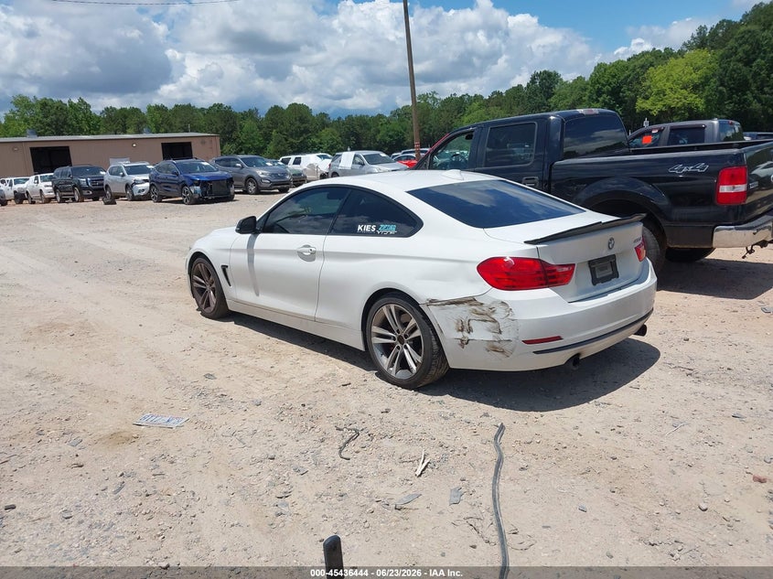 2014 BMW 4er VIN WBA3R1C58EK191966 IAAI salvage auction — REAR END, Salvage Title, sold $3,300 on 2026-08-03 (photo 3)